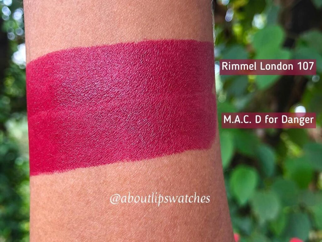 MAC D for Danger Lipstick Dupes