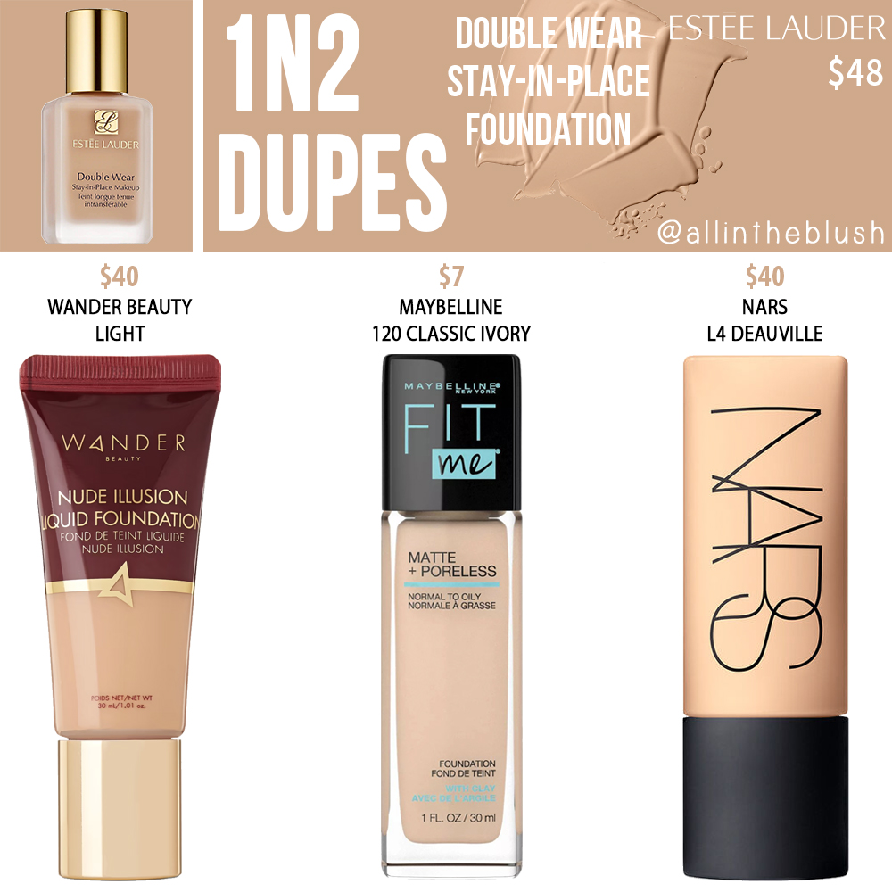 Lår Fritid Orientalsk Estee Lauder 1N2 Ecru Double Wear Stay-in-Place Foundation Dupes - All In  The Blush