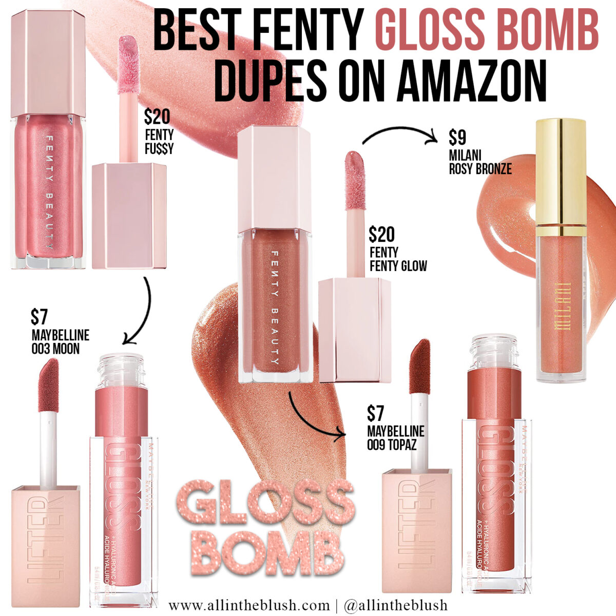 Best Fenty Gloss Bomb Dupes Available on Amazon