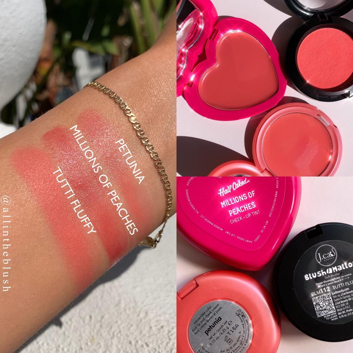 Peach Cream Blush Swatches