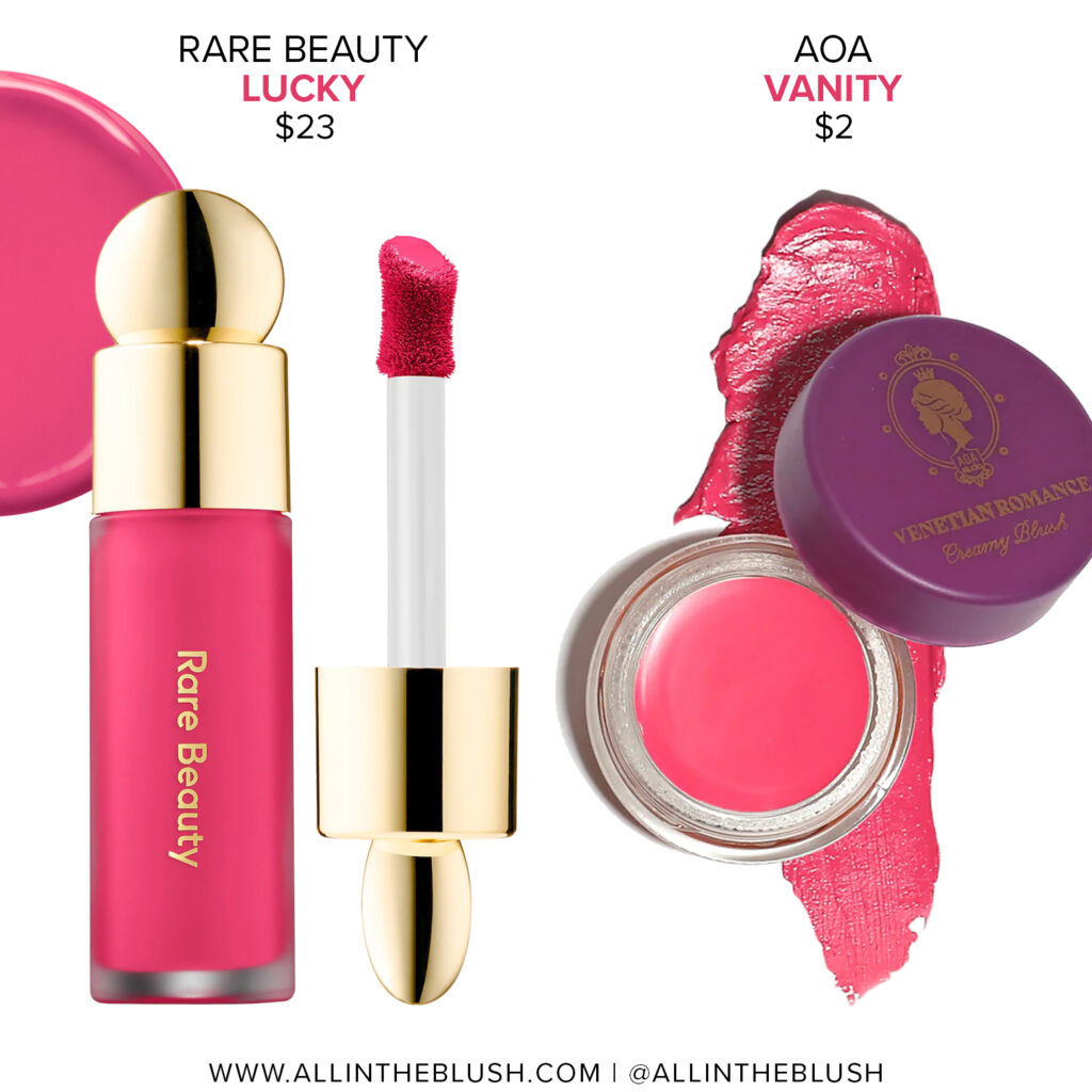 Rare Beauty Lucky Soft Pinch Liquid Blush Dupes