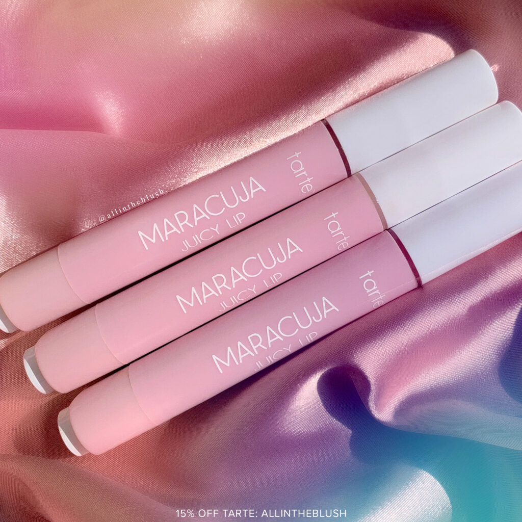 Tarte Maracuja Vegan Juicy Lip Balms Review & Swatches All In The Blush