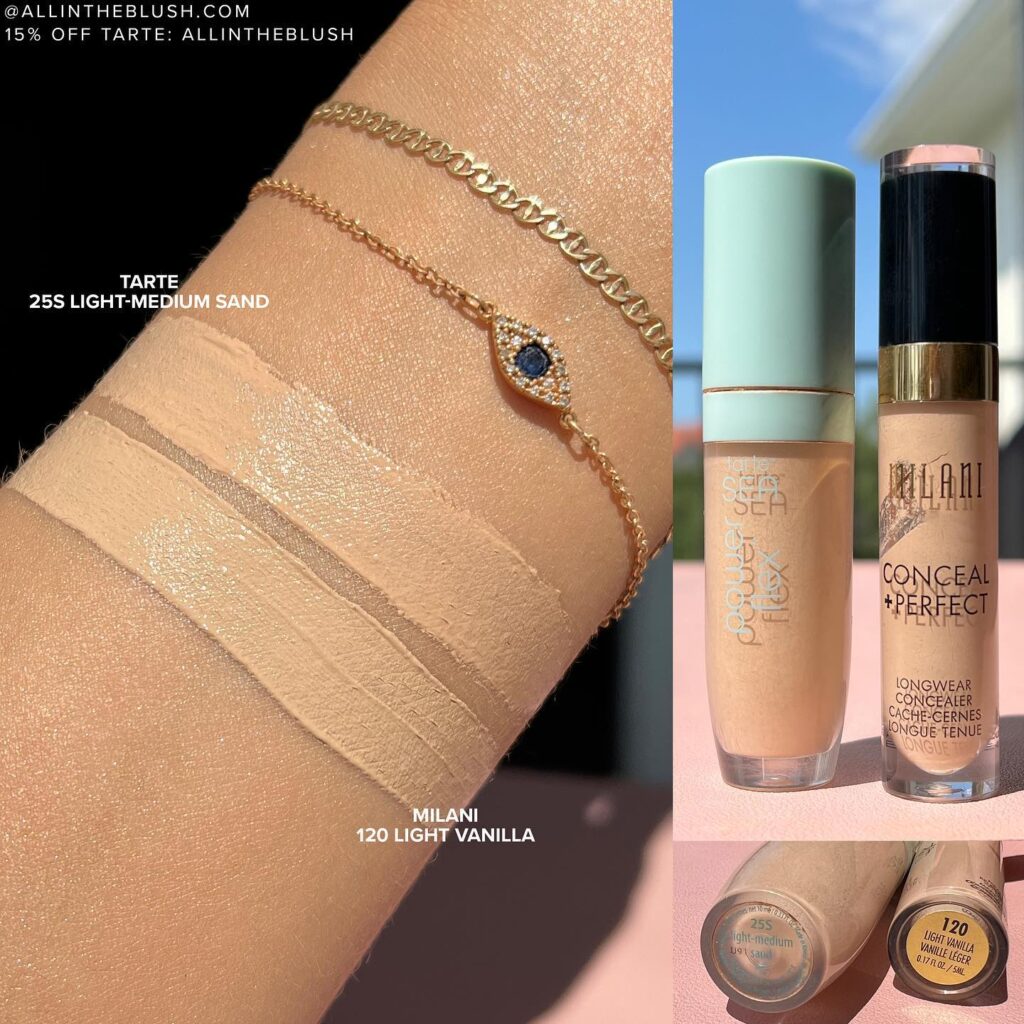 Tarte 25S Light-Medium Sand Power Flex Concealer Color Matches