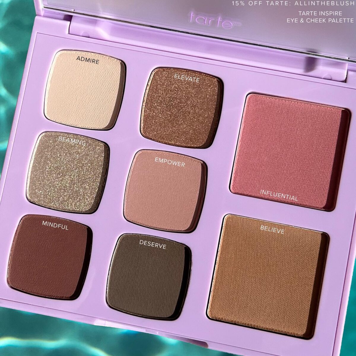 Tarte Inspire Amazonian Clay Eye & Cheek Palette Review & Swatches + Save 15% off Tarte with Code: ALLINTHEBLUSH