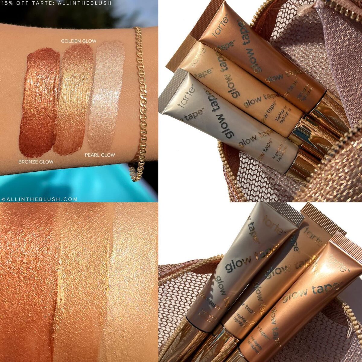 Tarte Glow Tape Highlighter Review & Swatches