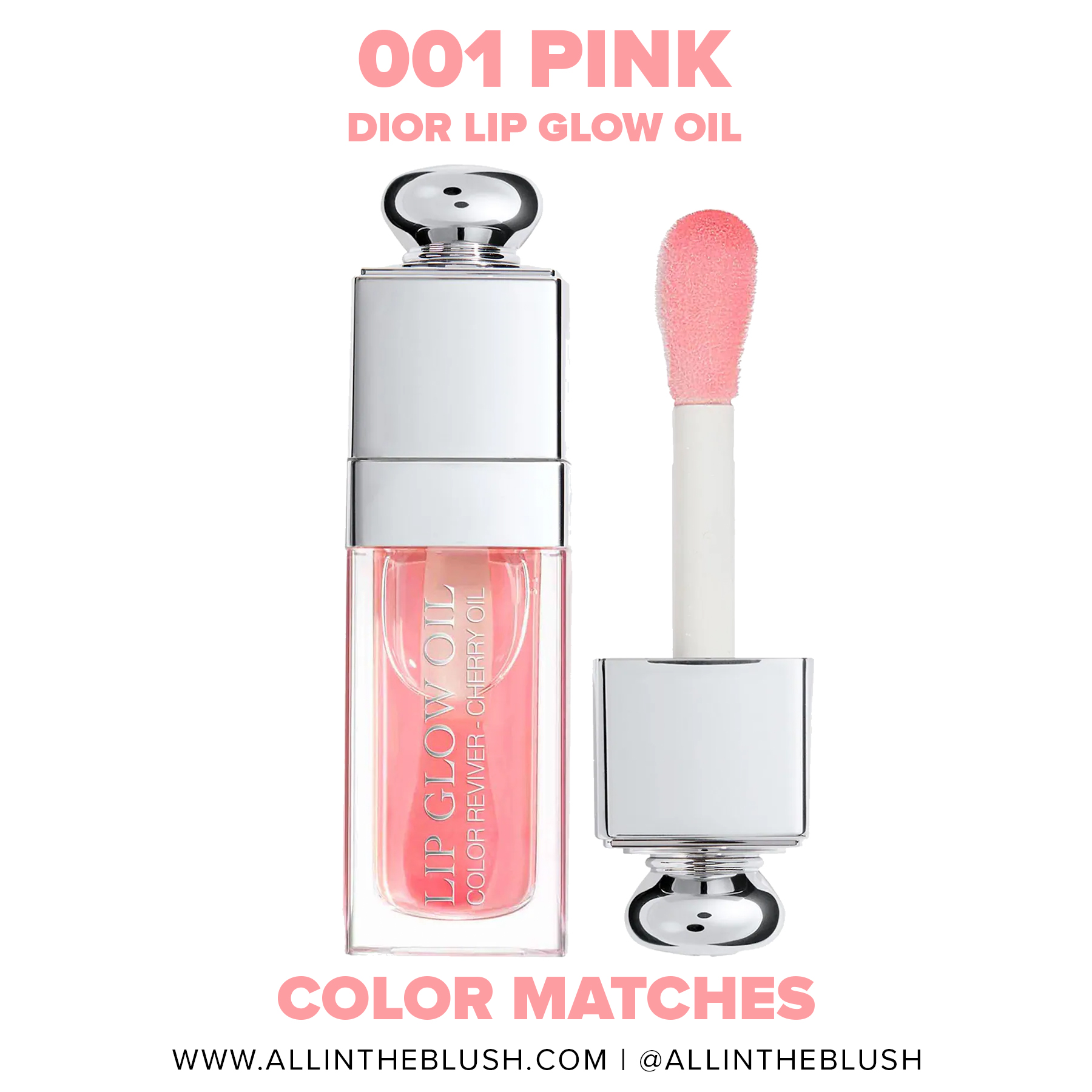 Dior 001 Pink Addict Lip Glow Oil Dupes - All In The Blush