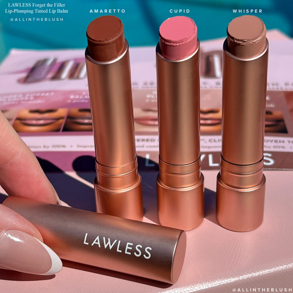 Swatching the Lawless Forget the Filler Lip Plumping Gloss & Tinted Balm Matching Sets