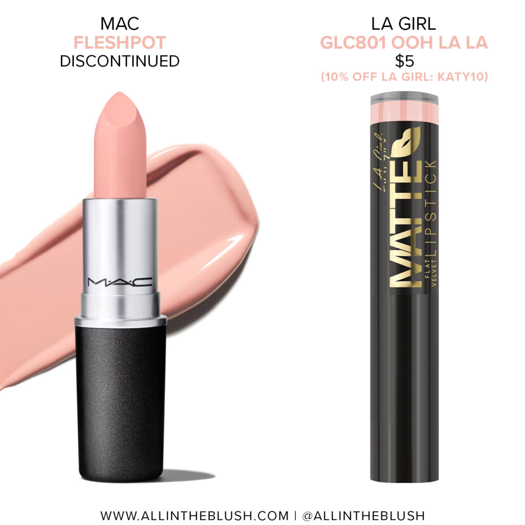 MAC Fleshpot Lipstick Dupes