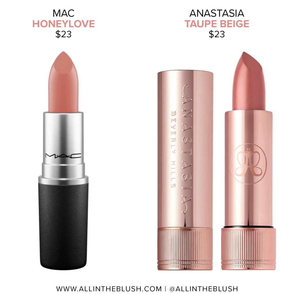 Anastasia Beverly Hills Taupe Beige Satin Lipstick Shade Matches