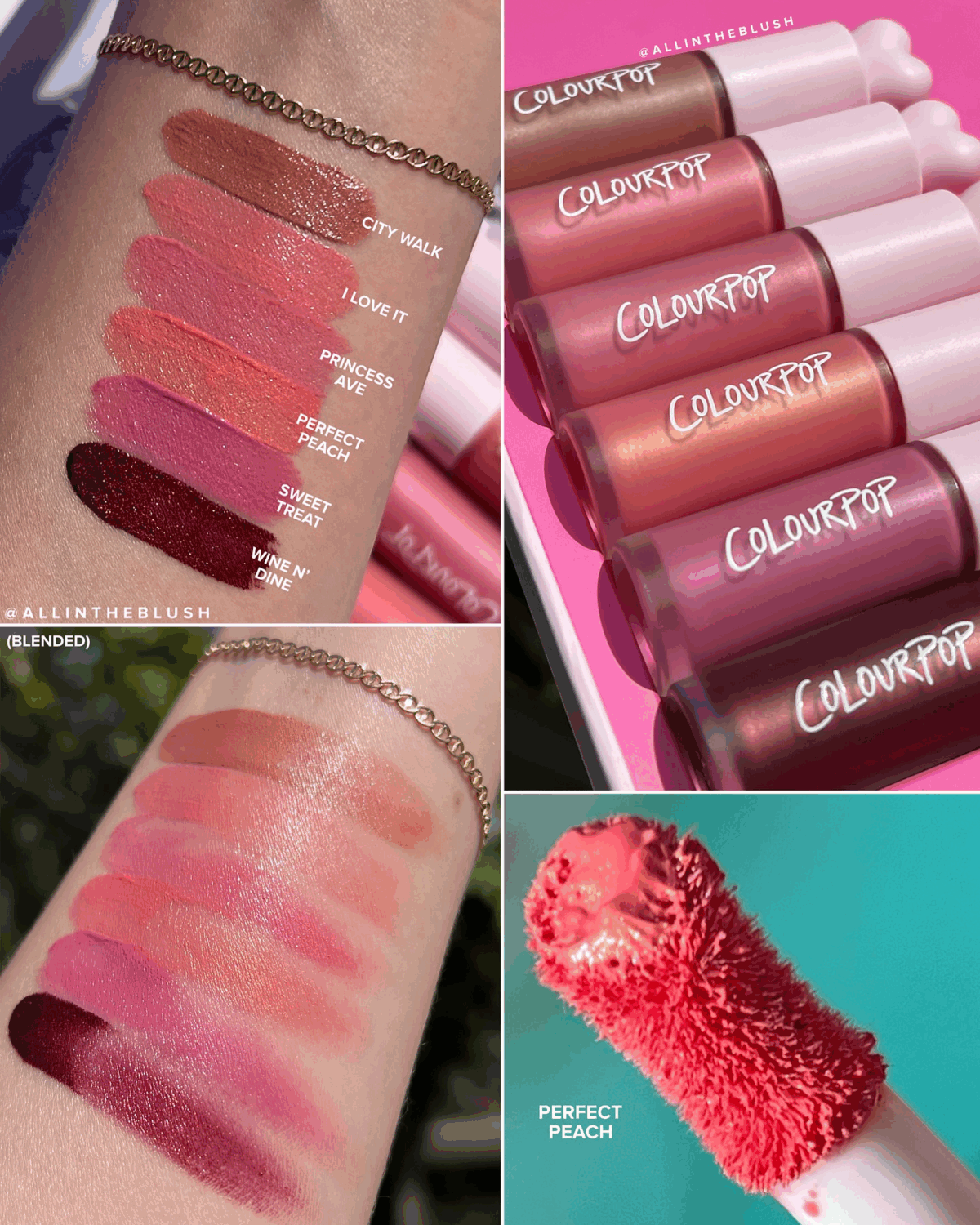 Swatching ColourPop’s New Liquid Blushes with Pearl Finish