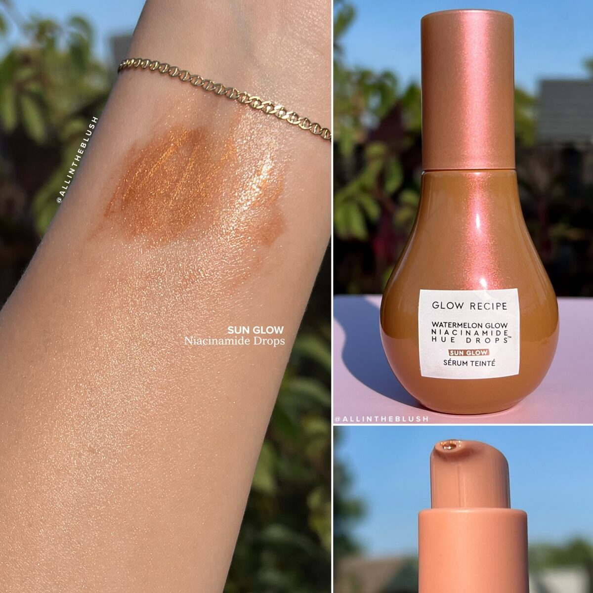 Swatching Glow Recipe's Watermelon Glow Niacinamide Drops