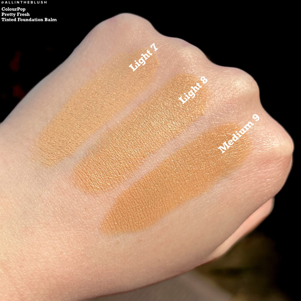 Swatching ColourPop’s Pretty Fresh Tinted Foundation Balms
