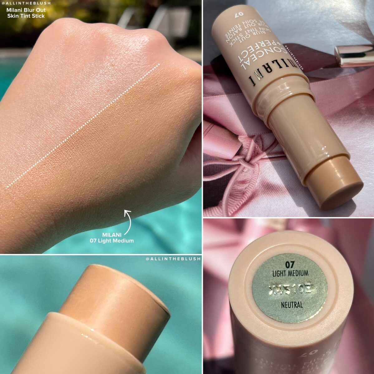 Swatching Milani’s Conceal + Perfect Blur Out Skin Tint Stick