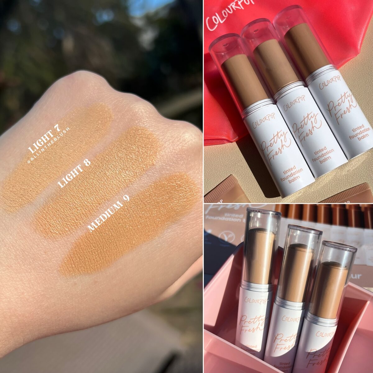Swatching ColourPop’s Pretty Fresh Tinted Foundation Balms
