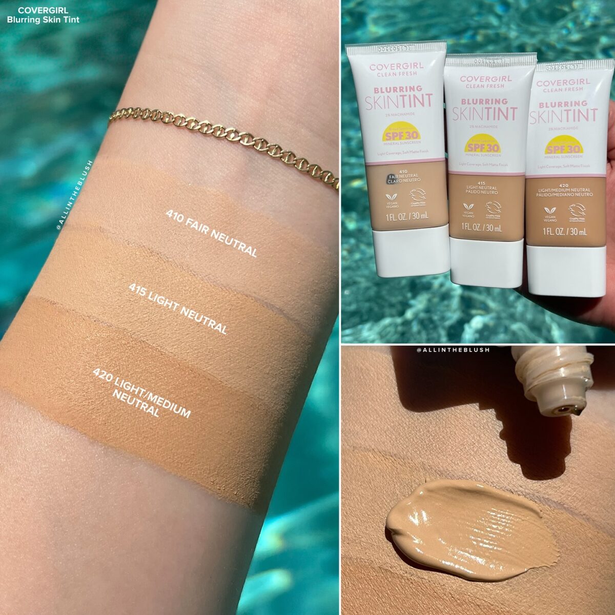 Swatching Covergirl’s Clean Fresh Blurring Skin Tint SPF 30
