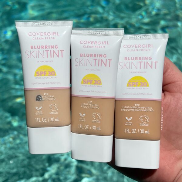 Swatching Covergirl’s Clean Fresh Blurring Skin Tint SPF 30 » All In