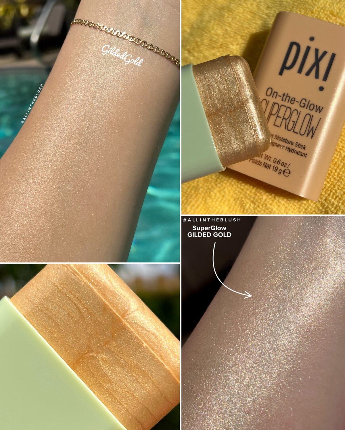 Swatching Pixi Beauty’s GILDEDGLOW SuperGlow Moisture Stick