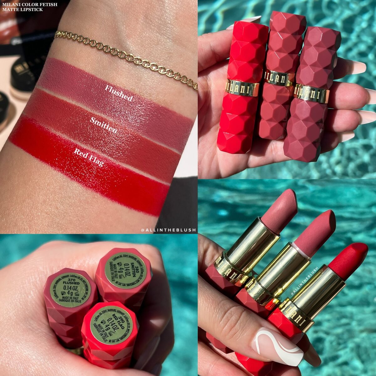 Swatching Milani’s Color Fetish Matte Lipsticks