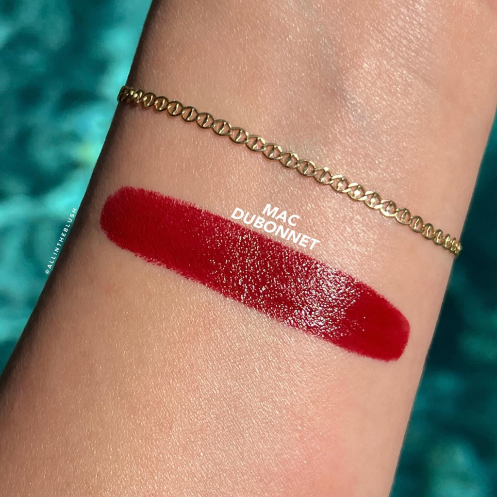 Swatching MAC Dubonnet Lipstick