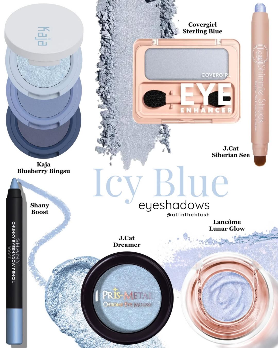 Icy Blue Eyeshadow Roundup
