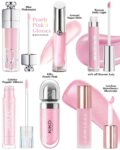 Baby pink pearly shimmer lip glosses