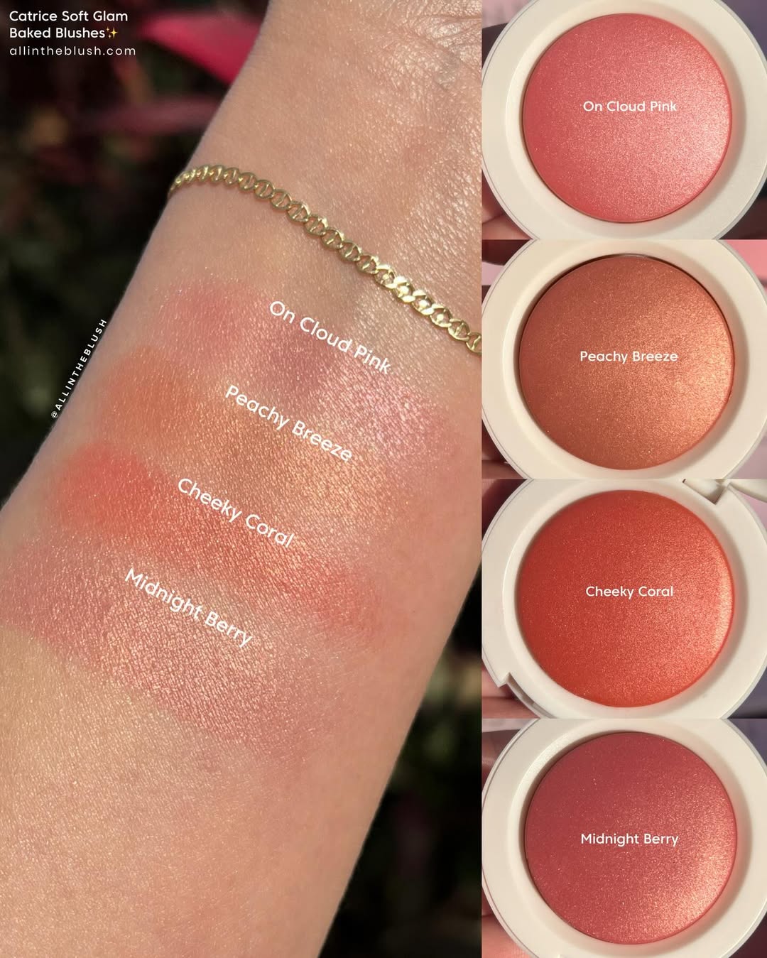 Swatching the Catrice Soft Glam Baked Blushes