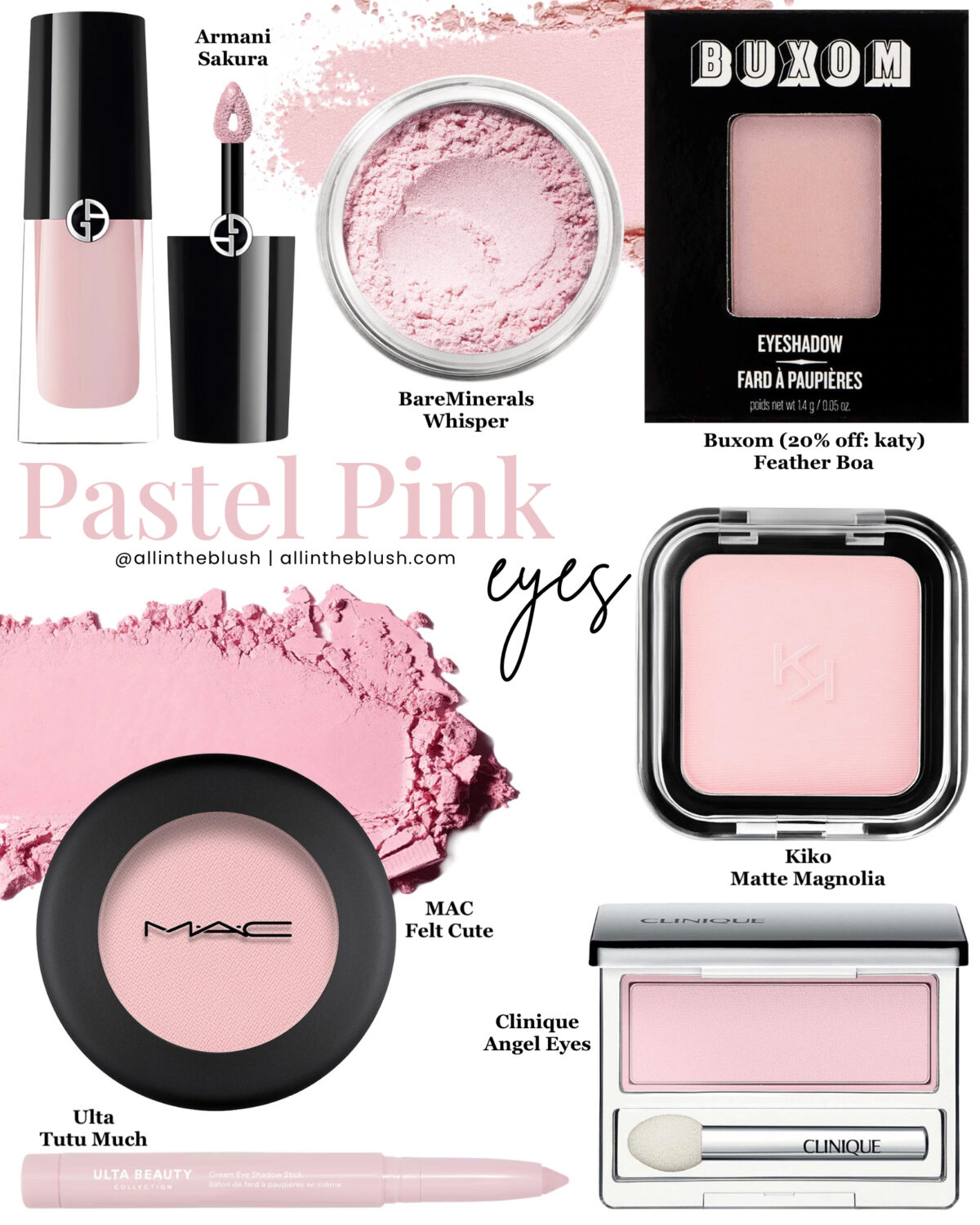 Pastel Pink Eyeshadow Roundup