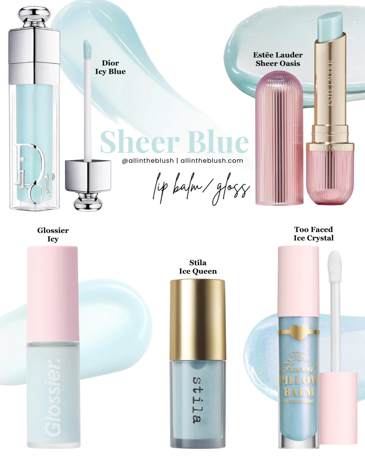 Sheer Blue Lip Balm Gloss Roundup