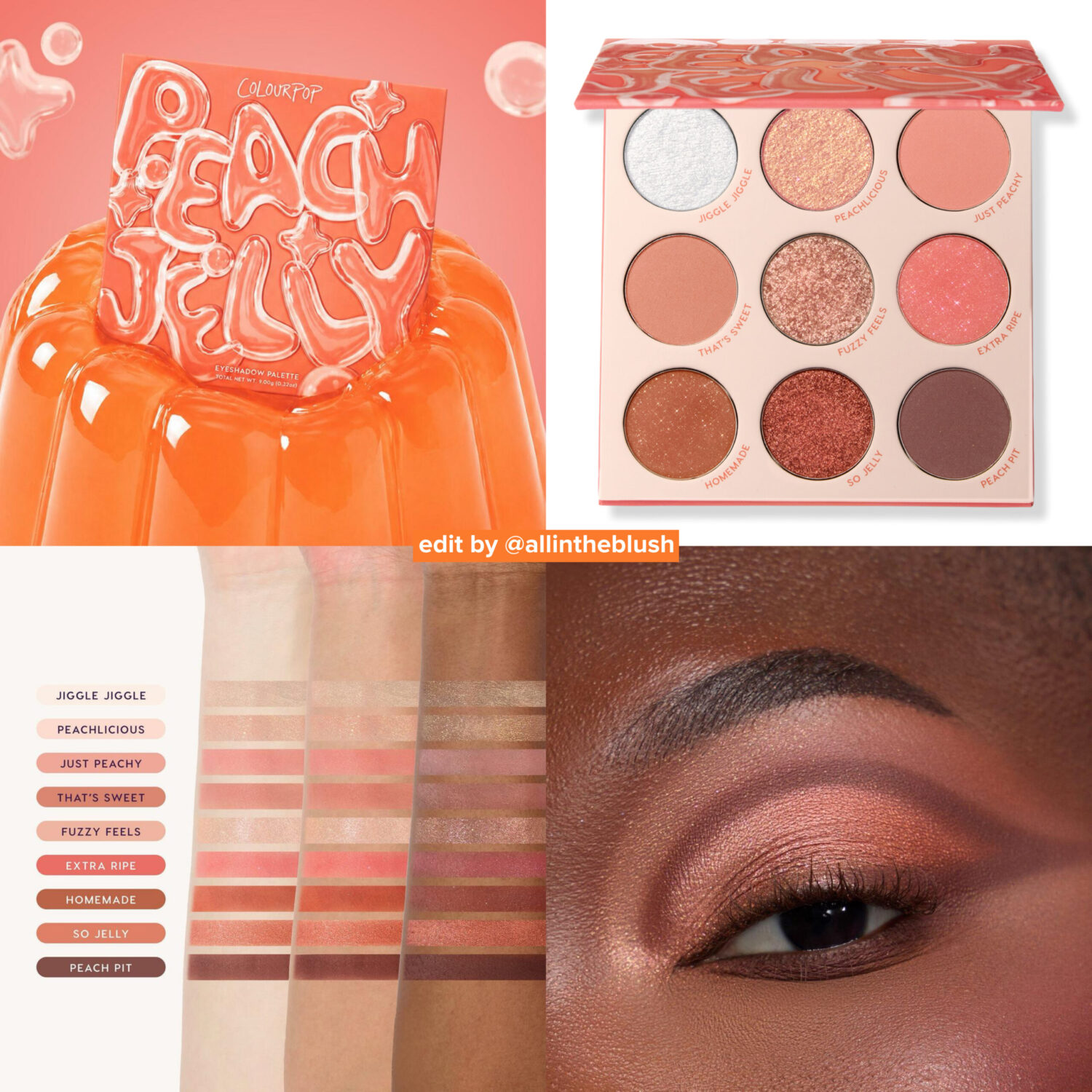 ColourPop Launches New Peach Jelly Eyeshadow Palette