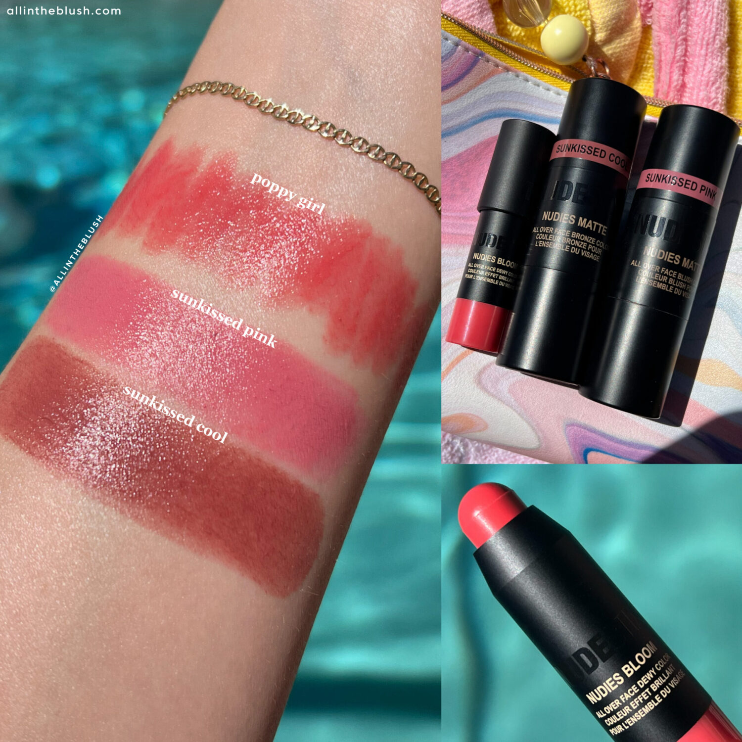 Comparing Nudestix Nudies Bloom vs. Nudies Matte Blush & Bronzer Sticks
