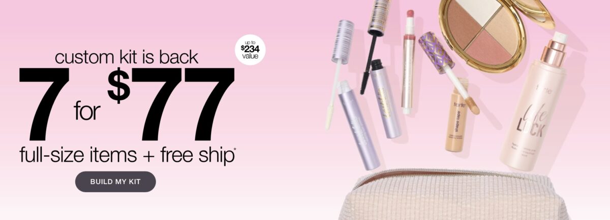 Tarte 7 for $77 Custom Kit + Free Shipping