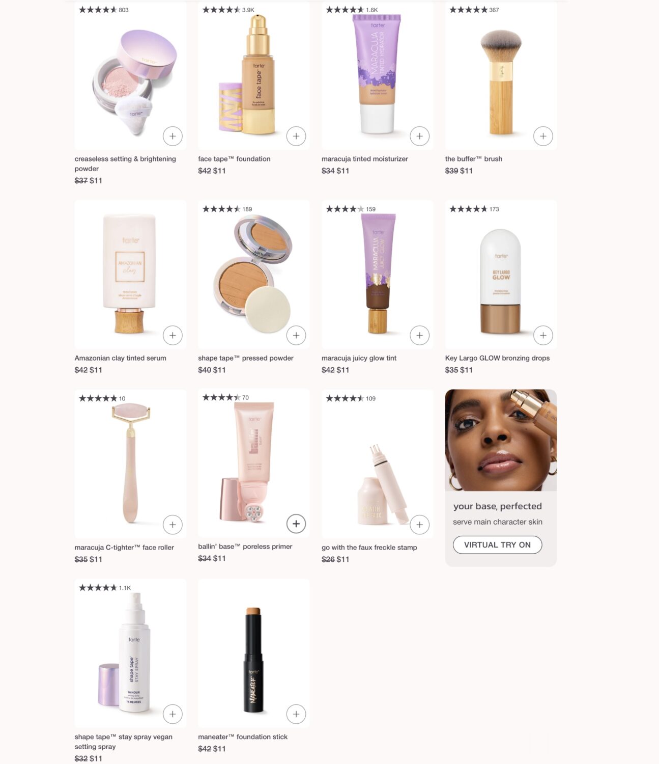 Tarte custom kit choose your face product