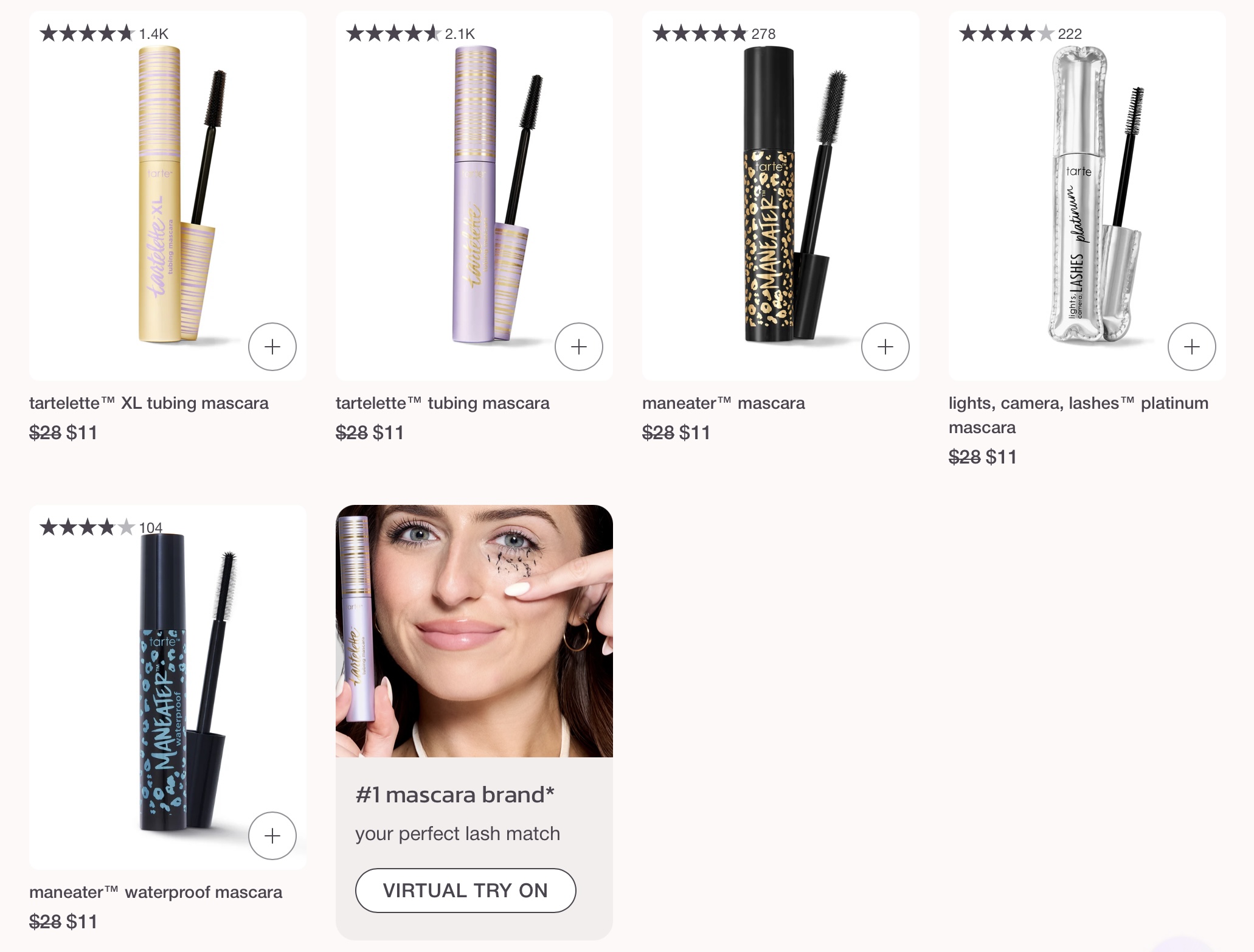 Tarte custom kit choose your mascara