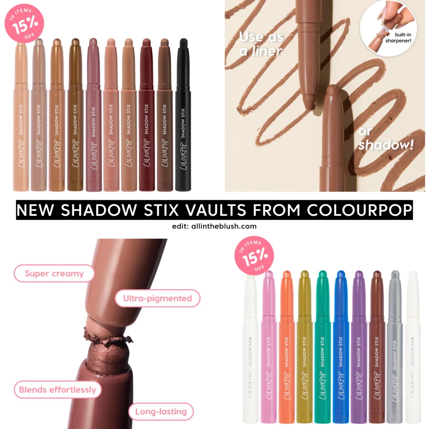 New Shadow Stix Vaults from ColourPop🌈