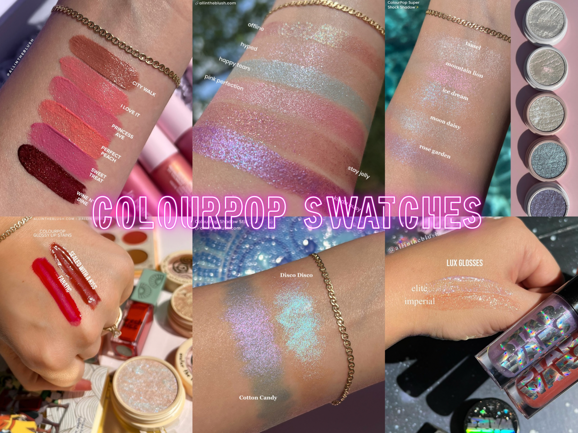 ColourPop Swatches