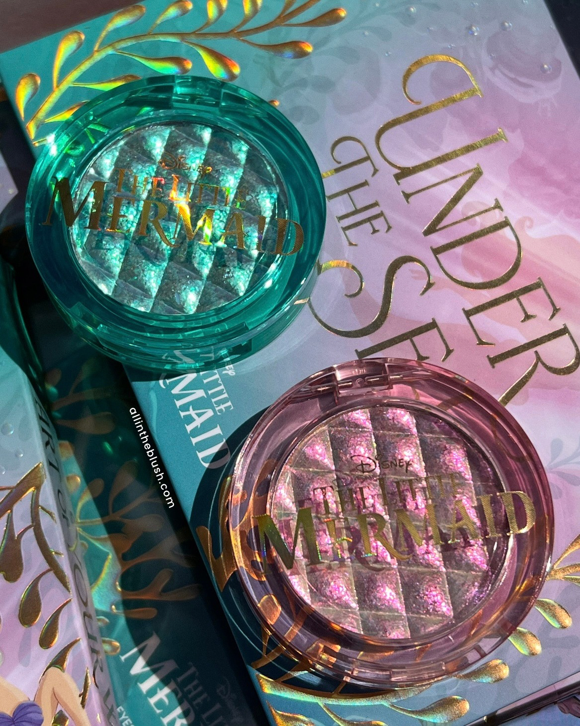 ColourPop x Disney The Little Mermaid Multichrome Highlighter Swatches