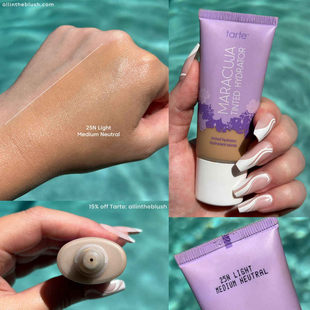 Swatching Tarte’s Maracuja Tinted Moisturizer 25N Light Medium Neutral