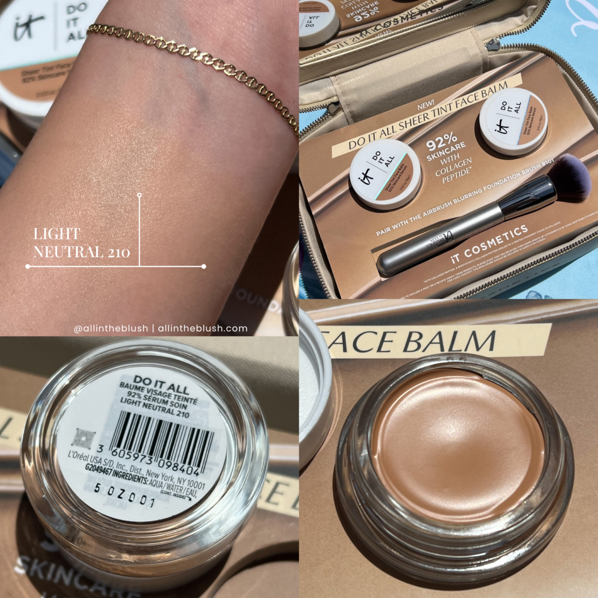 Swatching the IT Cosmetics Do It All Sheer Tint Face Balm