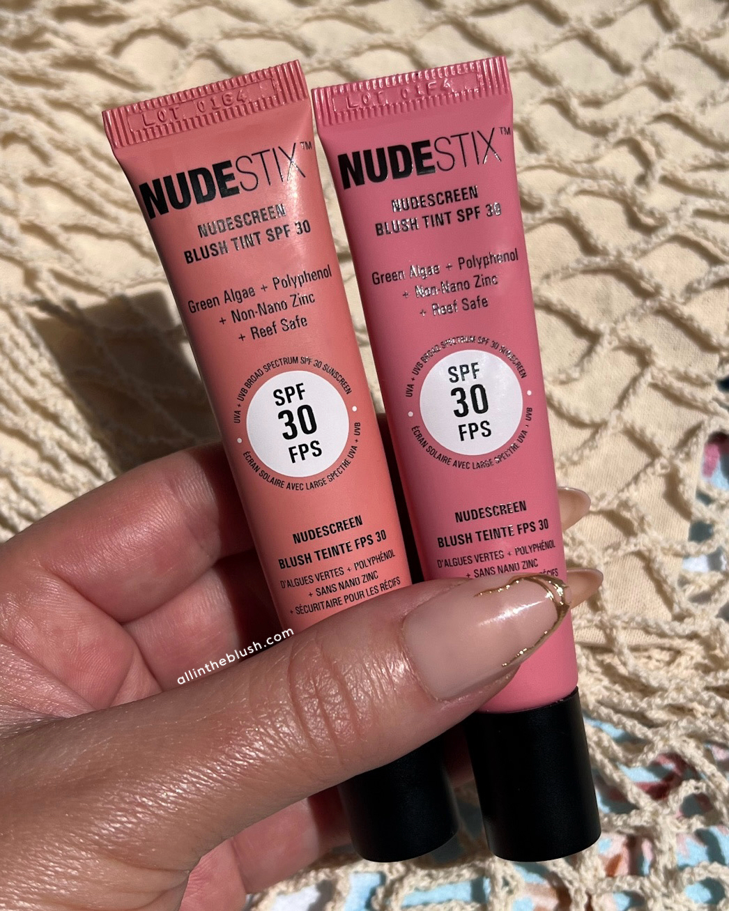 Swatching the Nudestix Nudescreen Blush Tint SPF 30