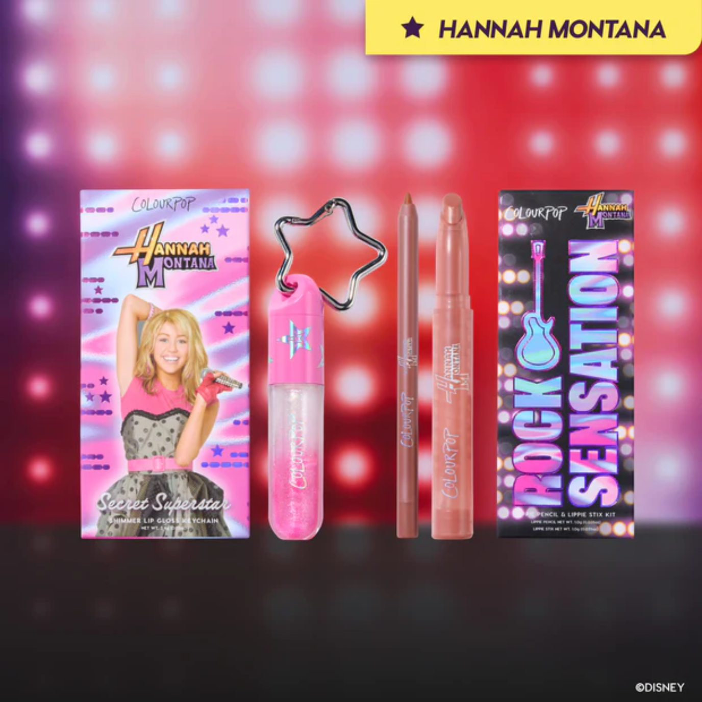 ColourPop Hannah Montana Gloss Keychain + Lip Kit Being Hannah