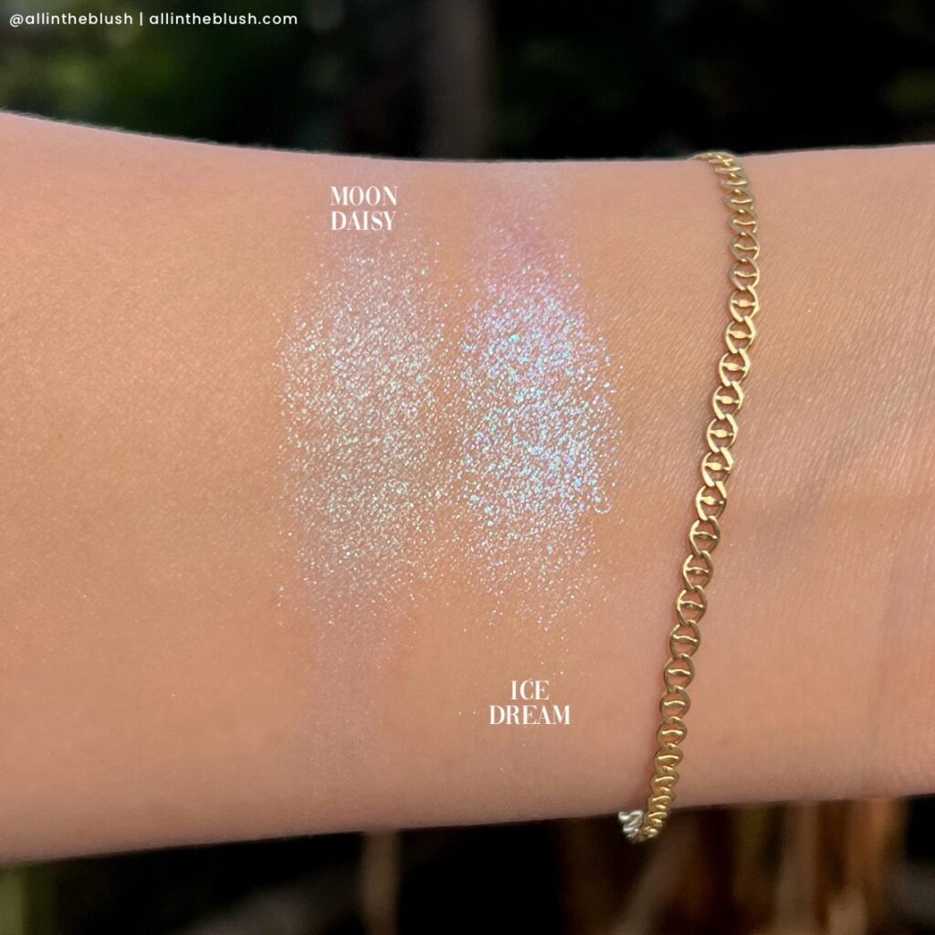 Swatching ColourPop's Weekend Recap Super Shock Eyeshadow Duo: Ice Dream & Moon Daisy
