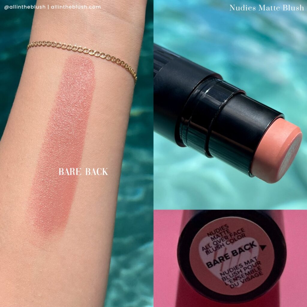 Swatching Nudestix Nudies Matte Blush in Bare Back
