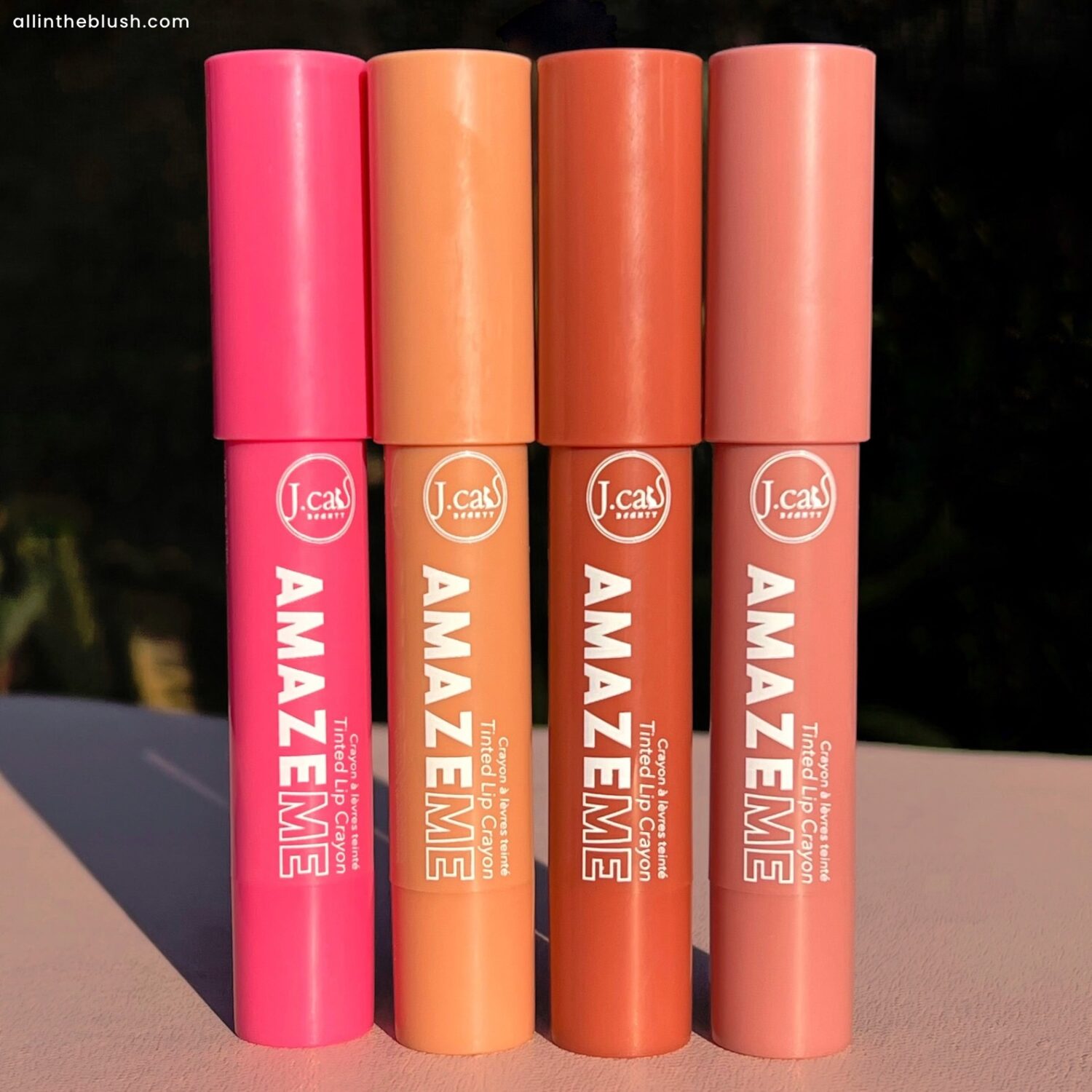 Swatching the J.Cat Beauty Amazeme Tinted Lip Crayons