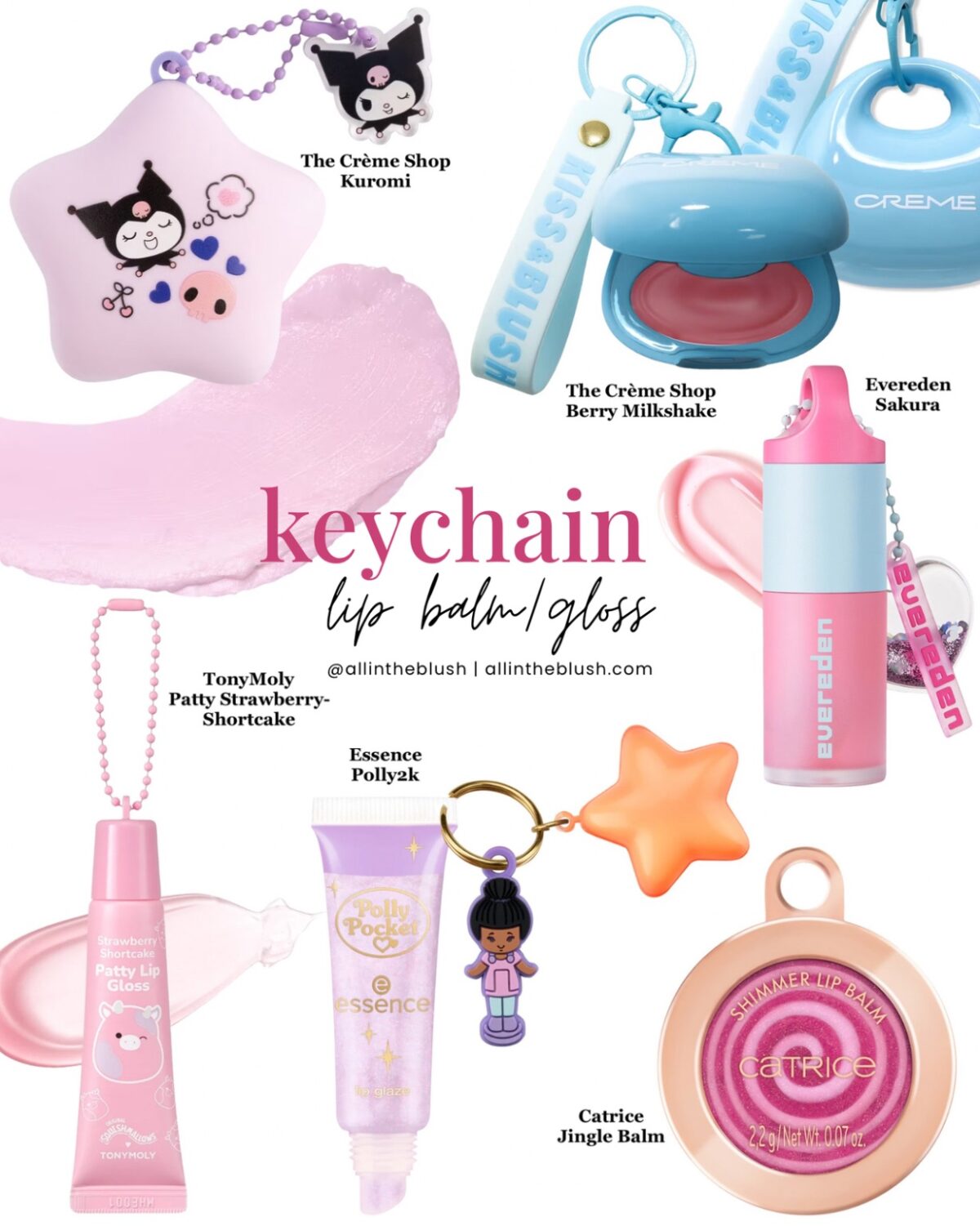 Keychain Lip Balm Gloss Favorites