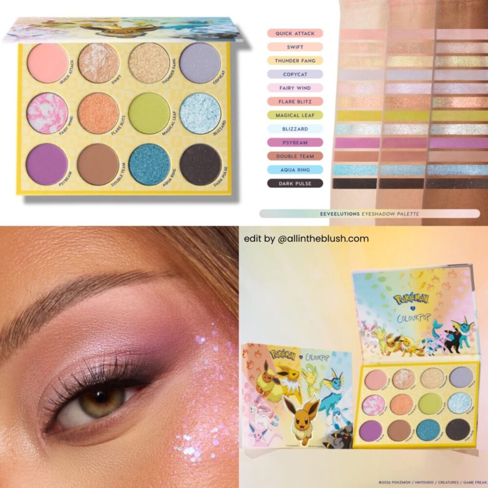 Pokémon x ColourPop Eeveelution Eyeshadow Palette