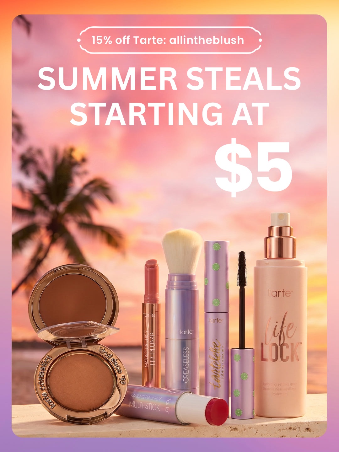 Summer Sale at Tarte: $5 & up Steals